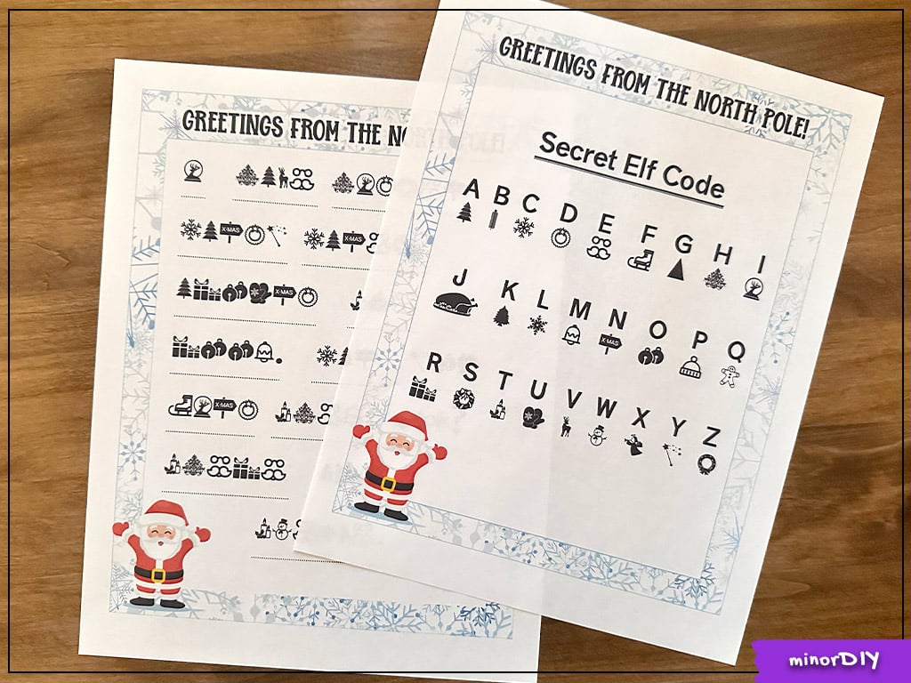 free printable elf on the shelf secret message » minordiy